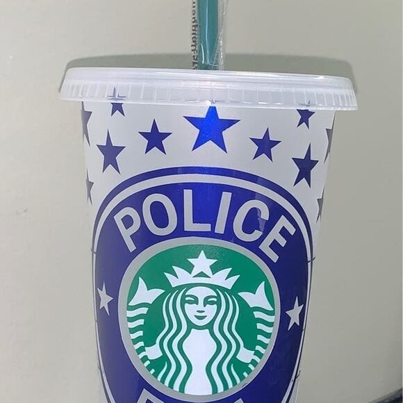 Starbucks Police 24oz Cold Cup Customized - Picture 1 of 2